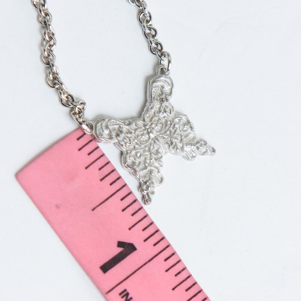 Wendell August Forge Butterfly Necklace Silver - Picture 5 of 6